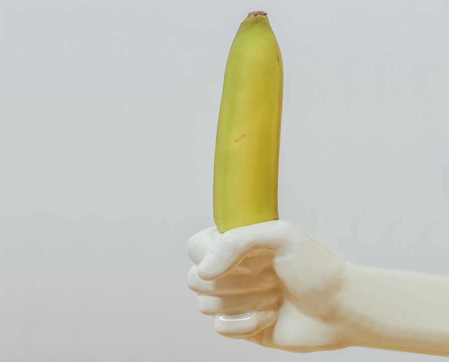 bananas simbolizuoja padidėjusį penį
